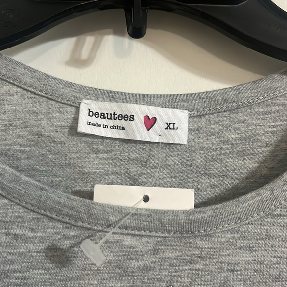 Beautees Girls Unicorn Top with sequins and glitter Size: XL Heather Grey NWT - Picture 2 of 5